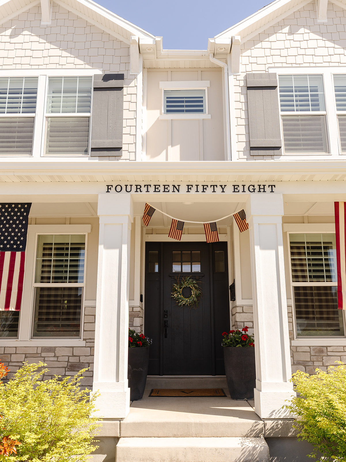 Large American Flag Garland - 12ft