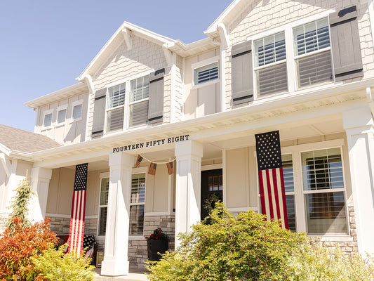 Vintage Americana Banner with Grommets