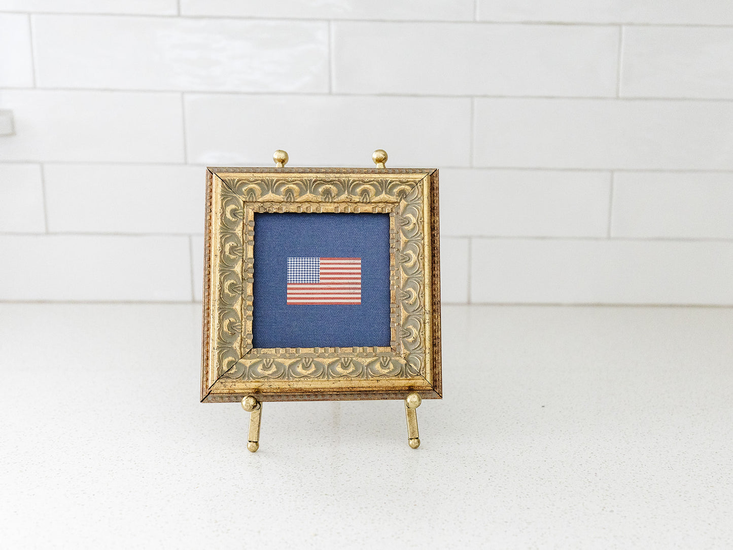 Blue American Flag Art - patriotic art