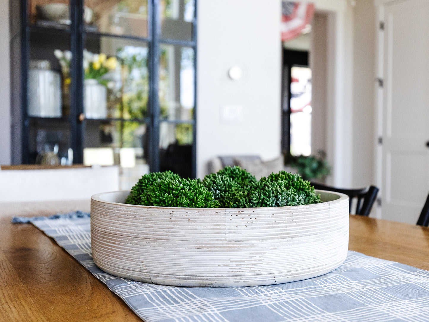 Ribbed Whitewashed Mango Bowl - 2 Sizes