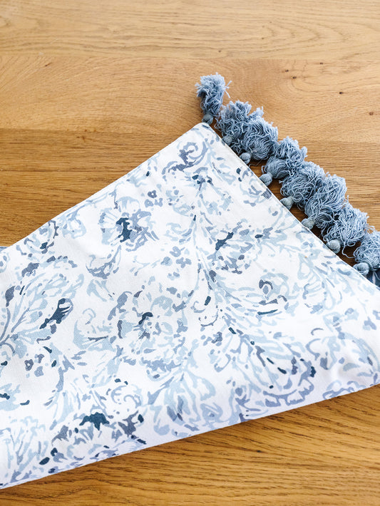 Indigo Blue Floral Table Runner
