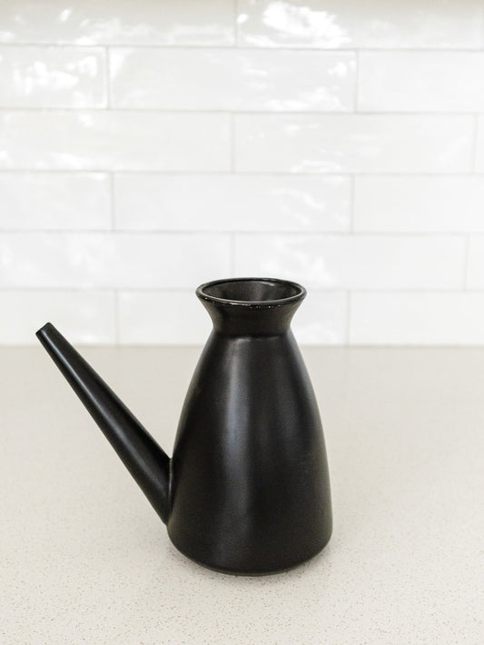 Black Stoneware Watering Can