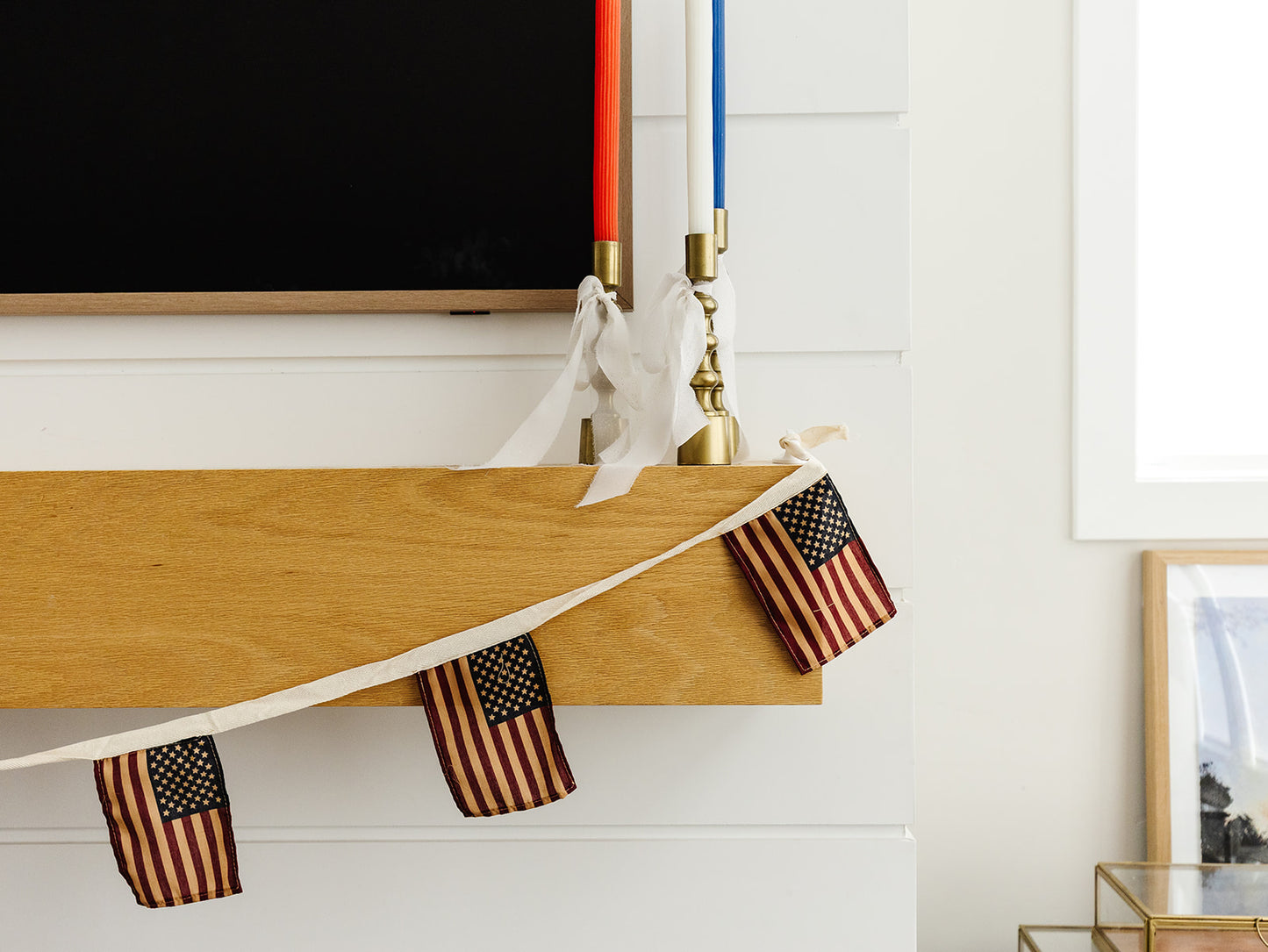 American Flag Garland - 9’