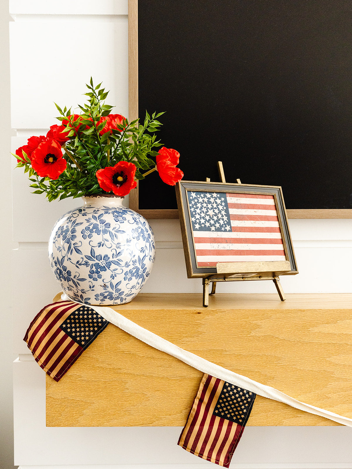Rustic American Flag Framed Art - 2 Sizes