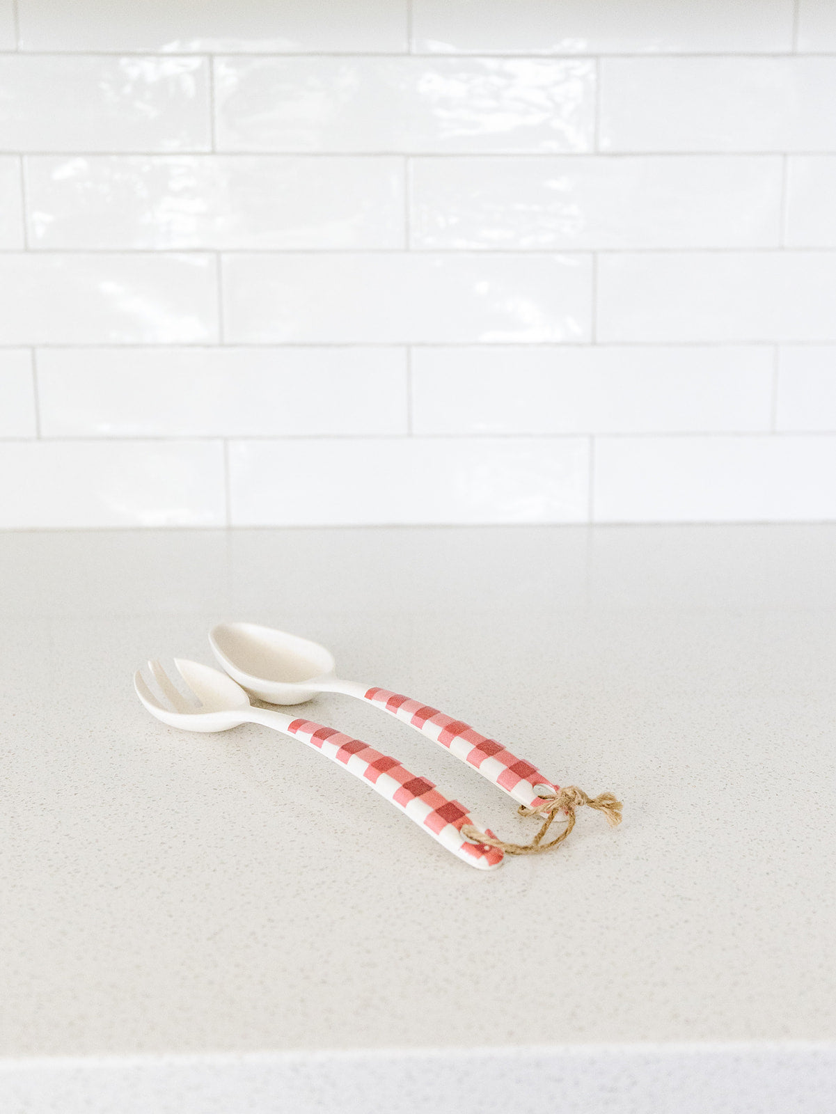 Red Gingham Serving Set