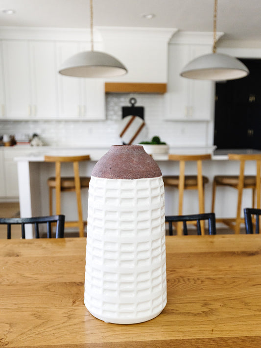 Unglazed Rim Vase - 2 Sizes