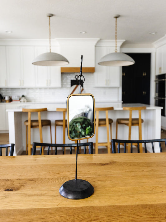 Tabletop Metal Mirror - 2 Styles
