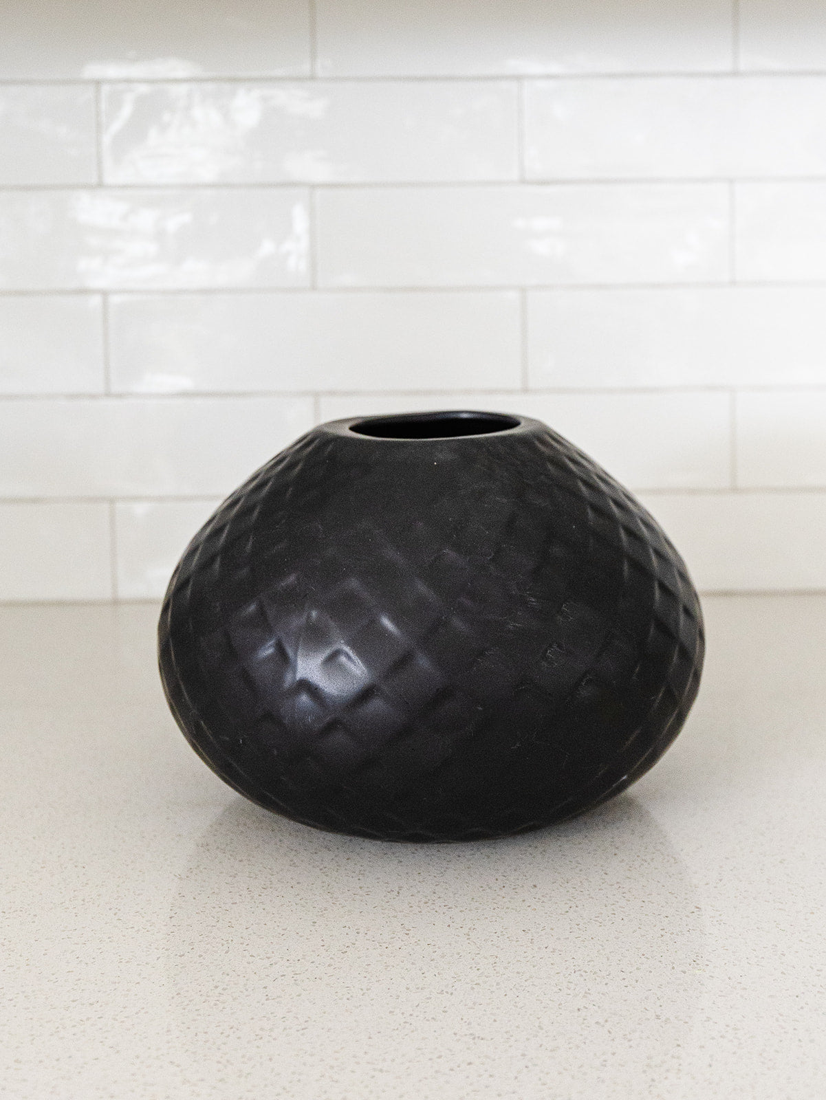 Athena Black Vase