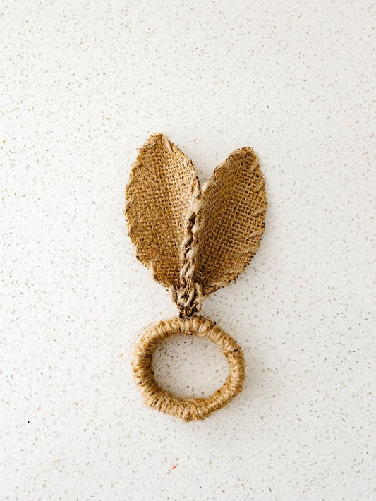 Burlap Easter Bunny Ears Napkin Ring