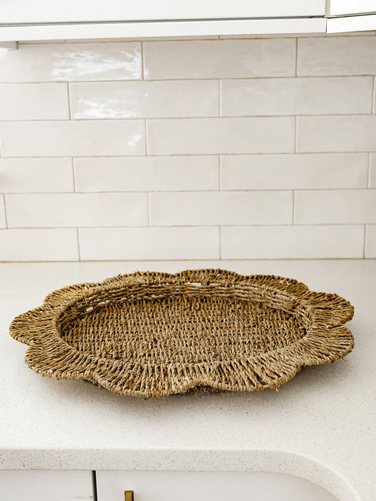 Woven Scalloped Tray