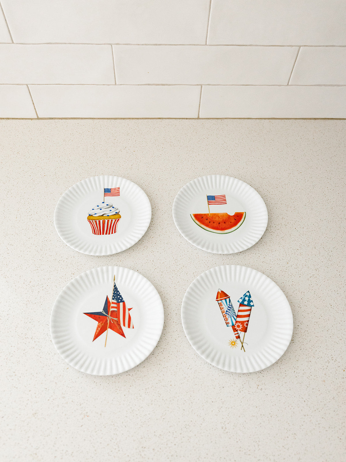 American Holiday Melamine Plate - Set of 4