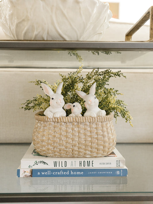 Basket with Easter Bunny - 2 Sizes