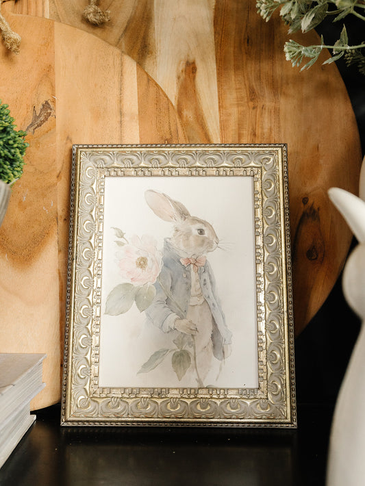 Bunny in Watercolor Framed Art - 2 Sizes