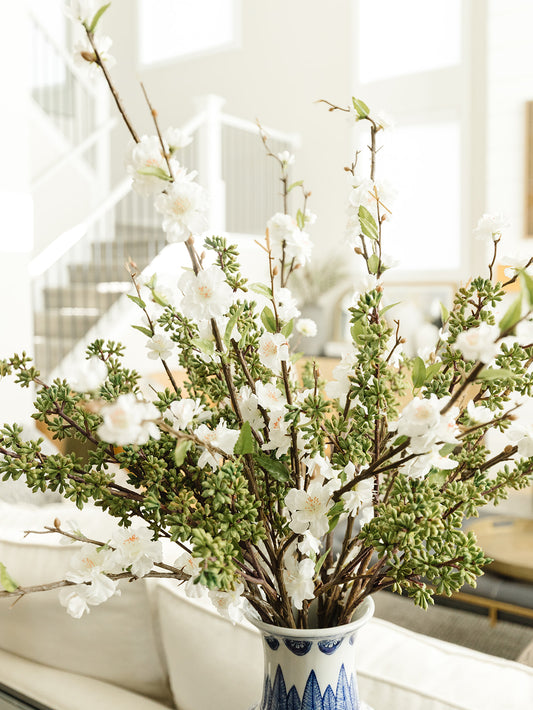 White Cherry Blossom Stem