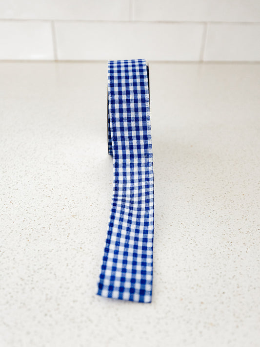 Americana Blue Gingham Ribbon
