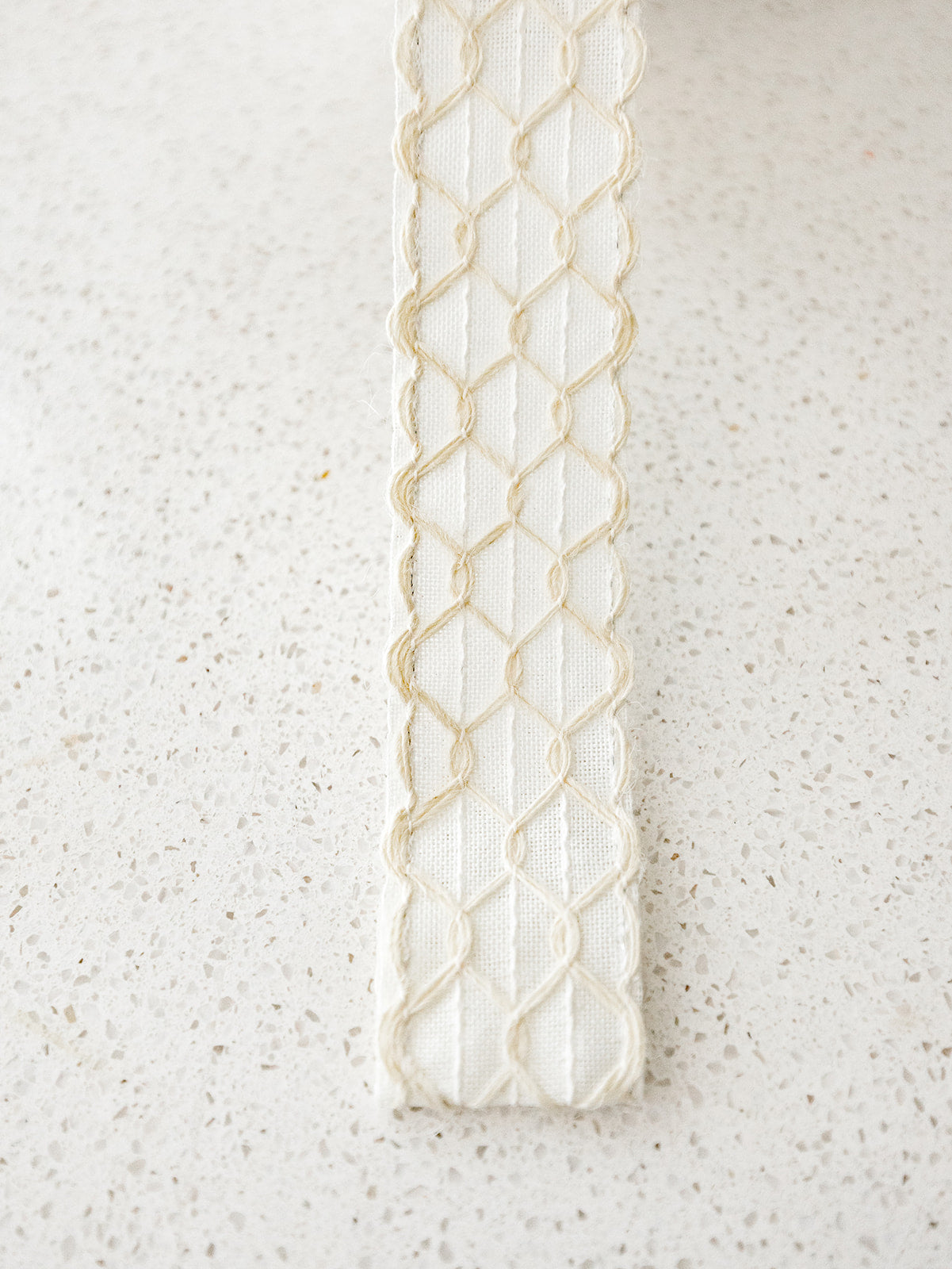 Ivory Cream Scalloped Opened Weave Ribbon - 10yd spool