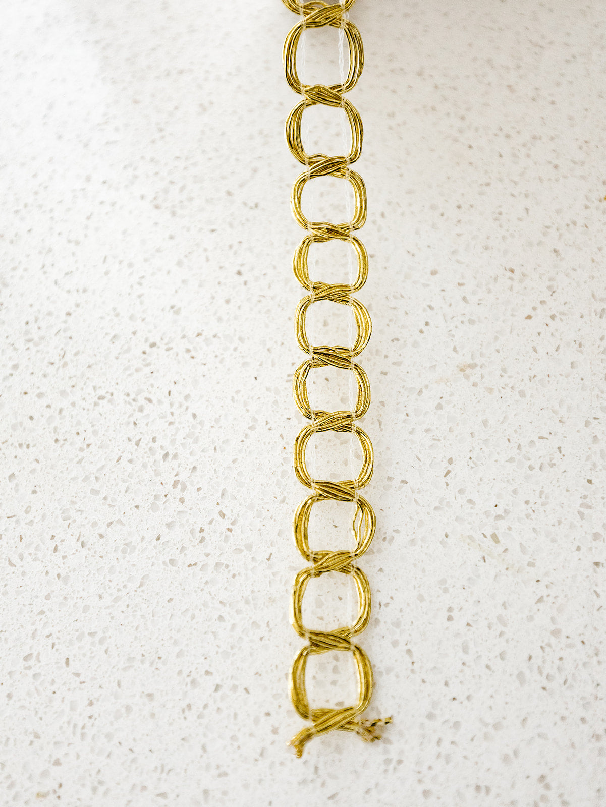Gold Chain Loop Ribbon - 10yd spool