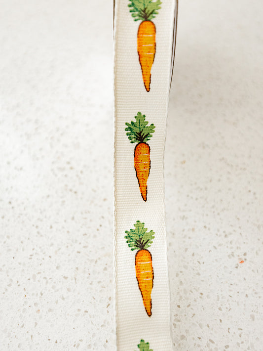 Cottage Carrots Ribbon - 10yd spool