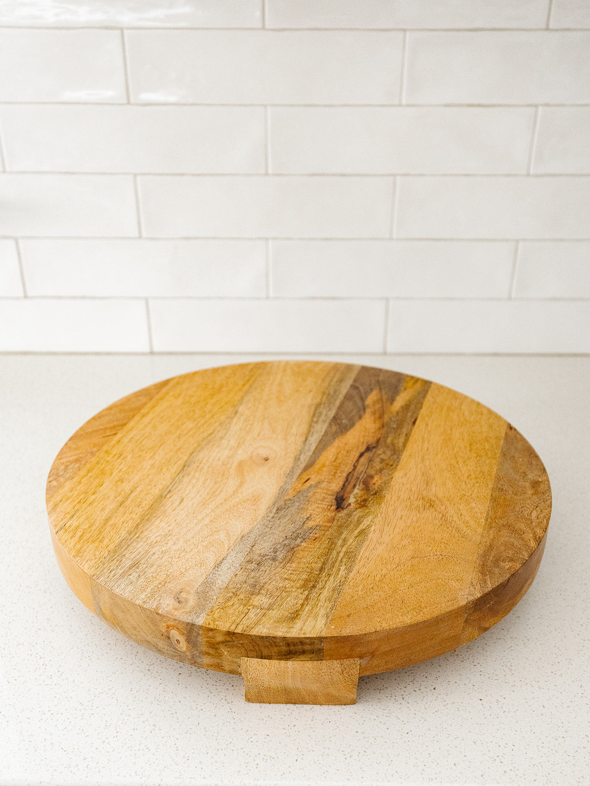 Mango Wood Footed Pedestal