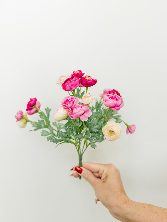 Mini Mixed Ranunculus Bush -10.5"
