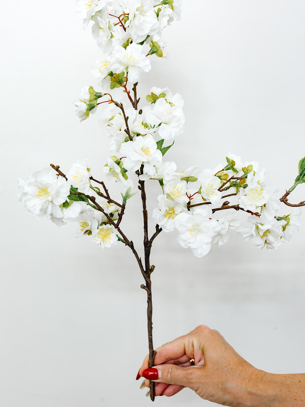 White Cherry Blossom Spray - 18"