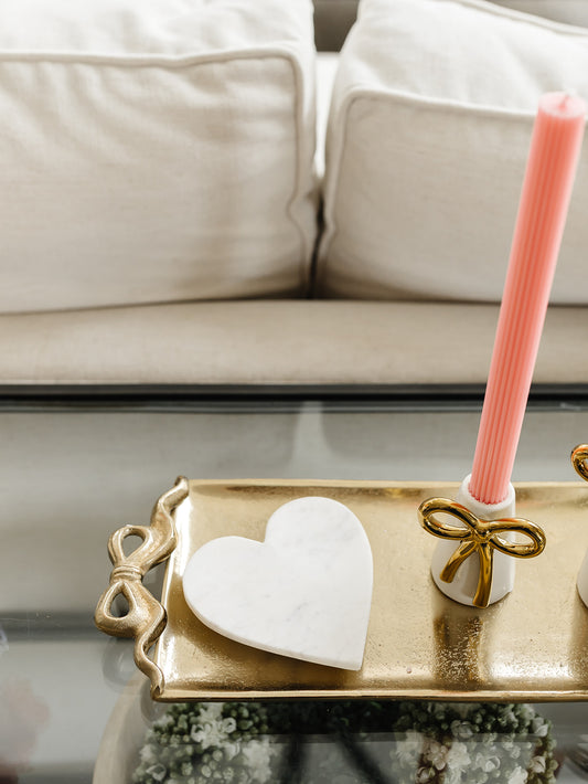 Bow Handled Gold Tray