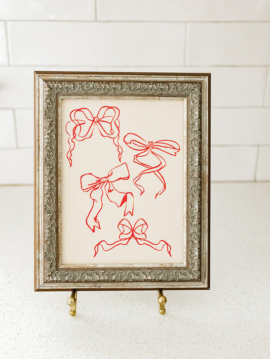 Valentine Bows Framed Art - 2 Sizes