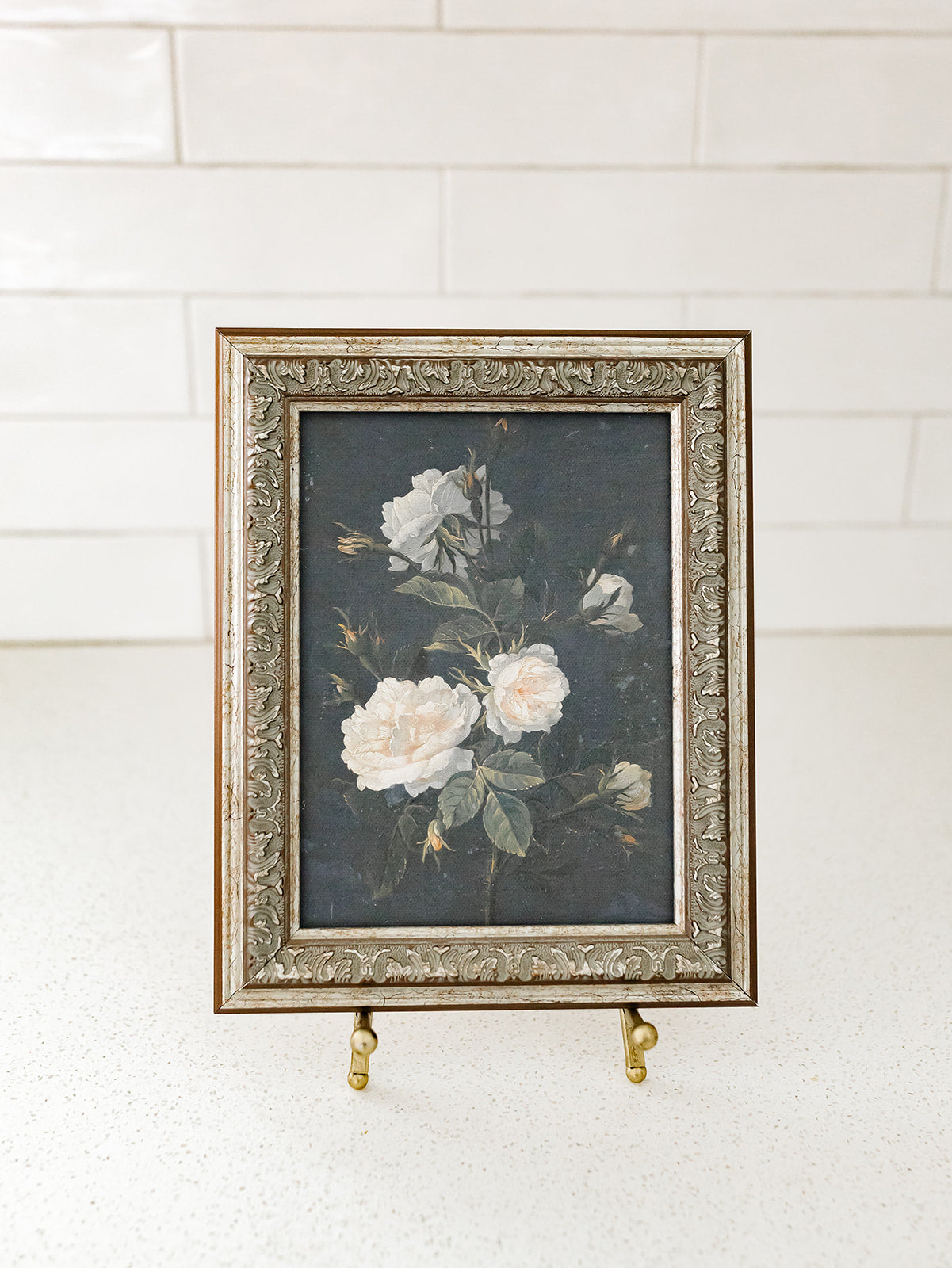 White Roses Framed Art