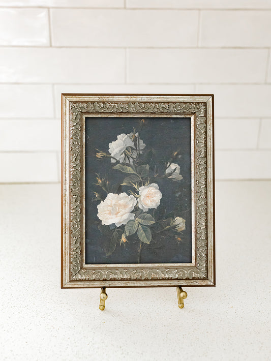 White Roses Framed Art