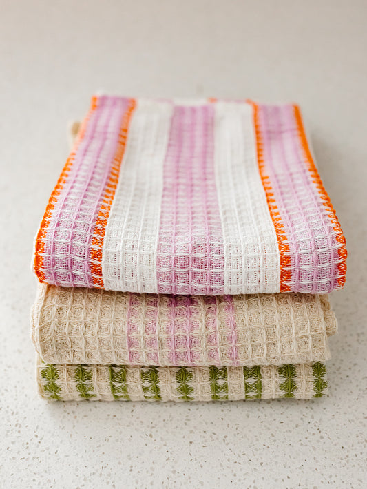 Waffle Weave Tea Towels - Set of 3