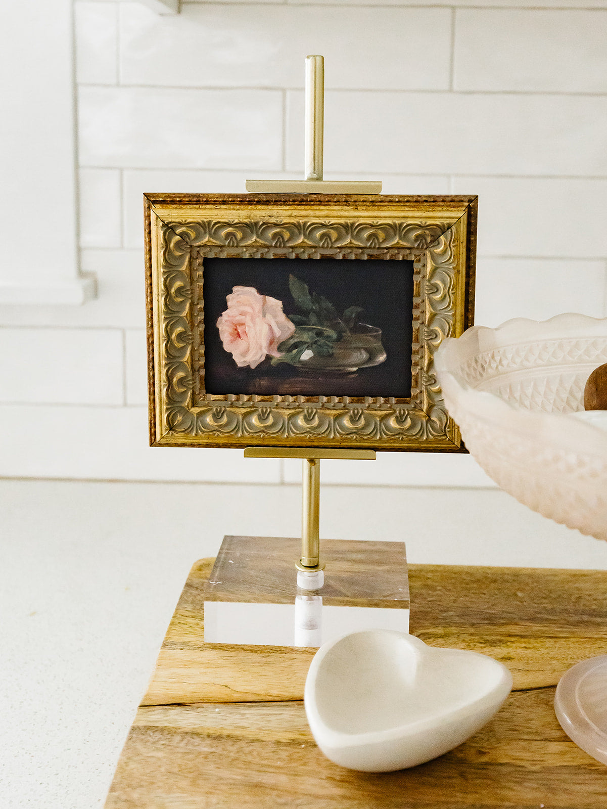 Pink Rose Still Life Framed Art - 2 Sizes