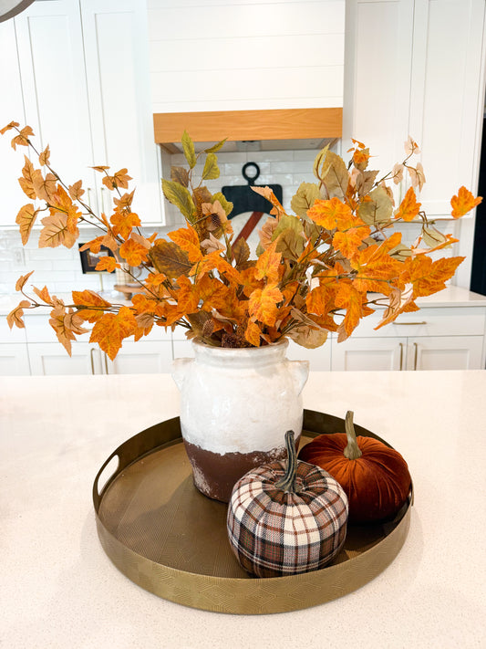 Birch Leaves (2) & Orange Maple Stems (3)