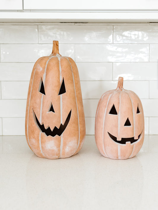 Orange Terracotta Jack - Lanterns w/Open Bottom - 3 Sizes (local pick up only) ￼