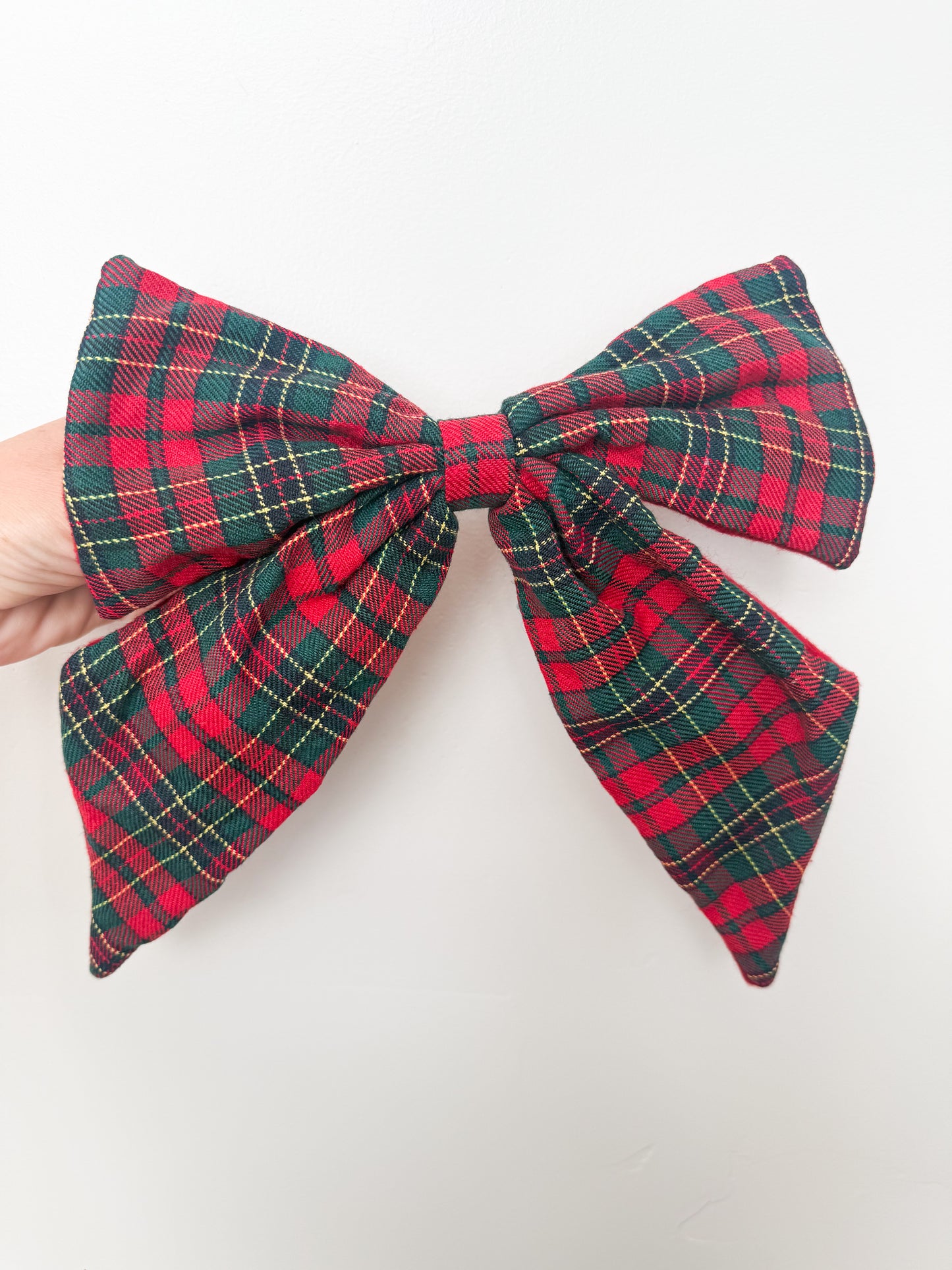 Plaid Christmas Bow - 11"