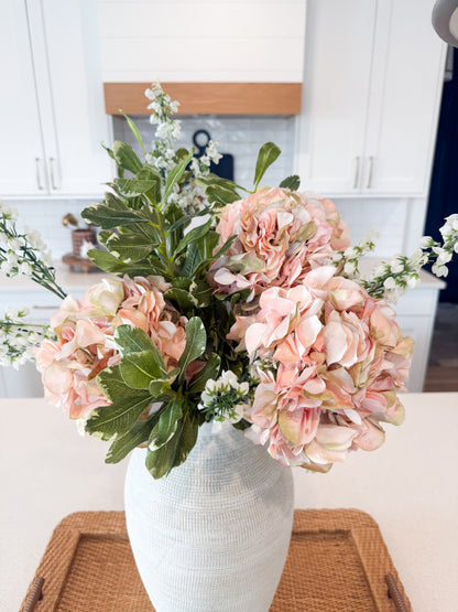 Hydrangea & White Baby Blossom Bundle