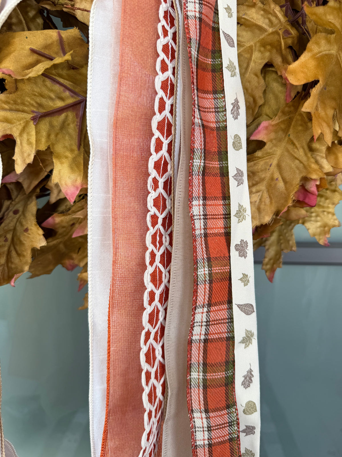 Falling Leaves Ribbon Bundle - 33"- 10 Pieces of Ribbon