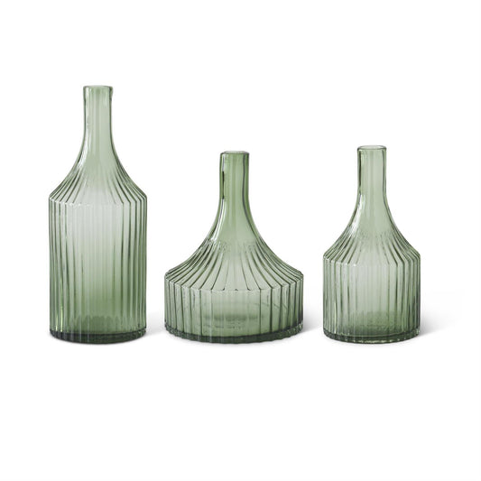 Transparent Green Glass Vase - Small