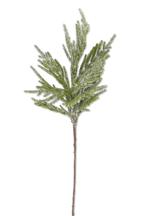 Glittered Icy Fir Pine Branch - 33"