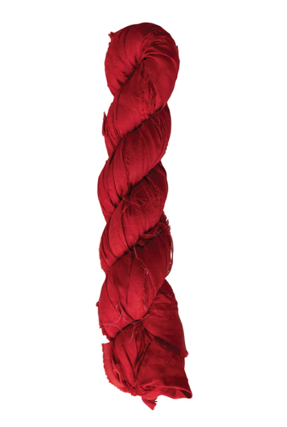70 Yard Recycled Torn Silk Ribbon - 2 colors