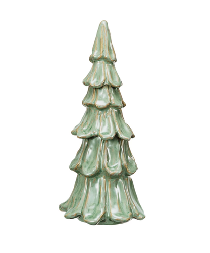 Green Glazed Stoneware Tree