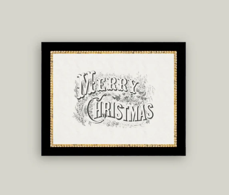 Merry Christmas Stamp - Framed Art