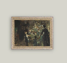 Gather Around the Christmas Tree - Framed Art