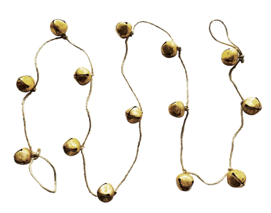 Gold Handmade Metal Bell Garland