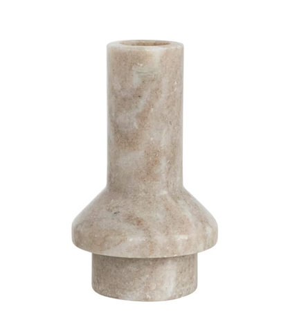 Marble Taper Candle Holder - Beige