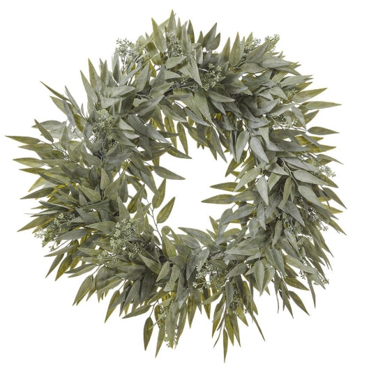 Asian Bayberry Leaf Wreath - 26"