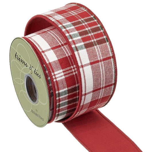 Red and Green Plaid Ribbon