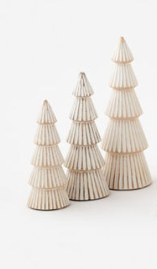 Natural and White Tiered Tree - 3 Sizes