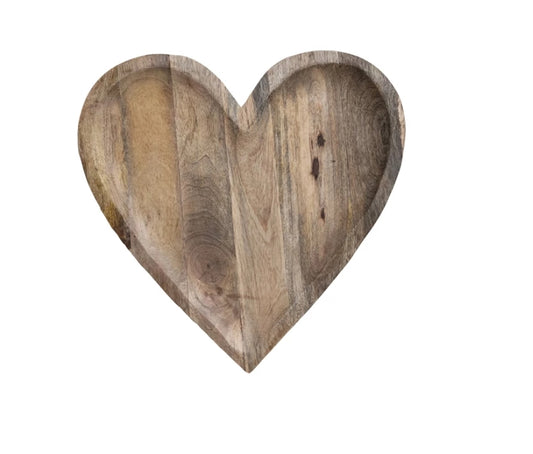 Mango Wood Heart Tray