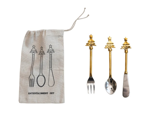Appetizer Utensils with Tree - Set of 3