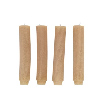 Orange Pleated Taper Candle - 2 Sizes